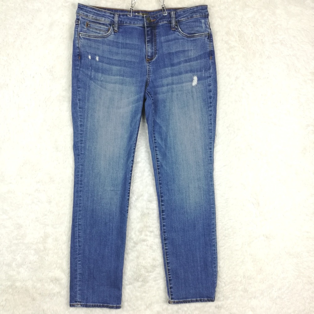 Kut From the Kloth Womens Jeans Catherine Boyfriend Blue Denim Medium Wash 14